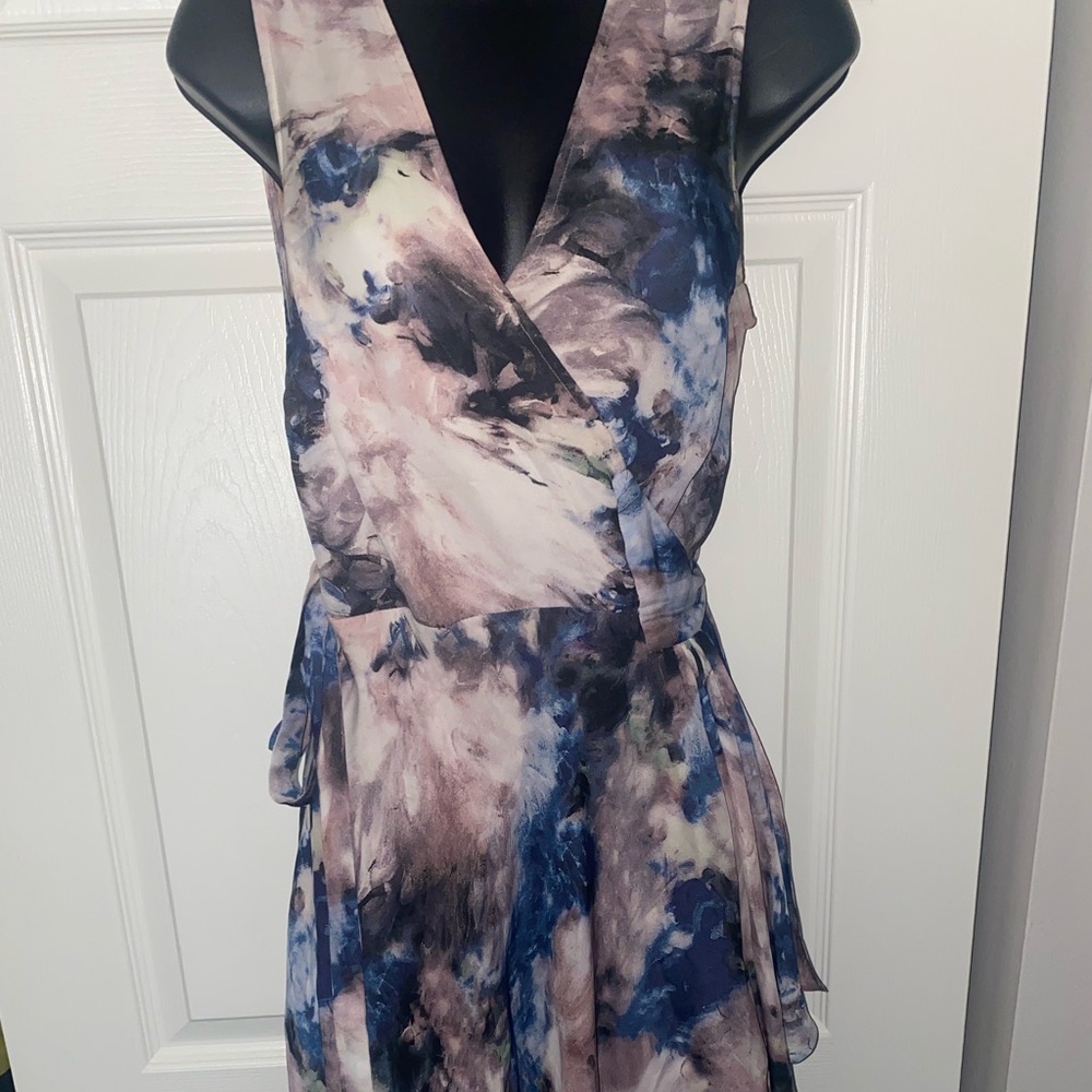 GORGEOUS Haute S-M wrap maxi cool colored tie dye dress